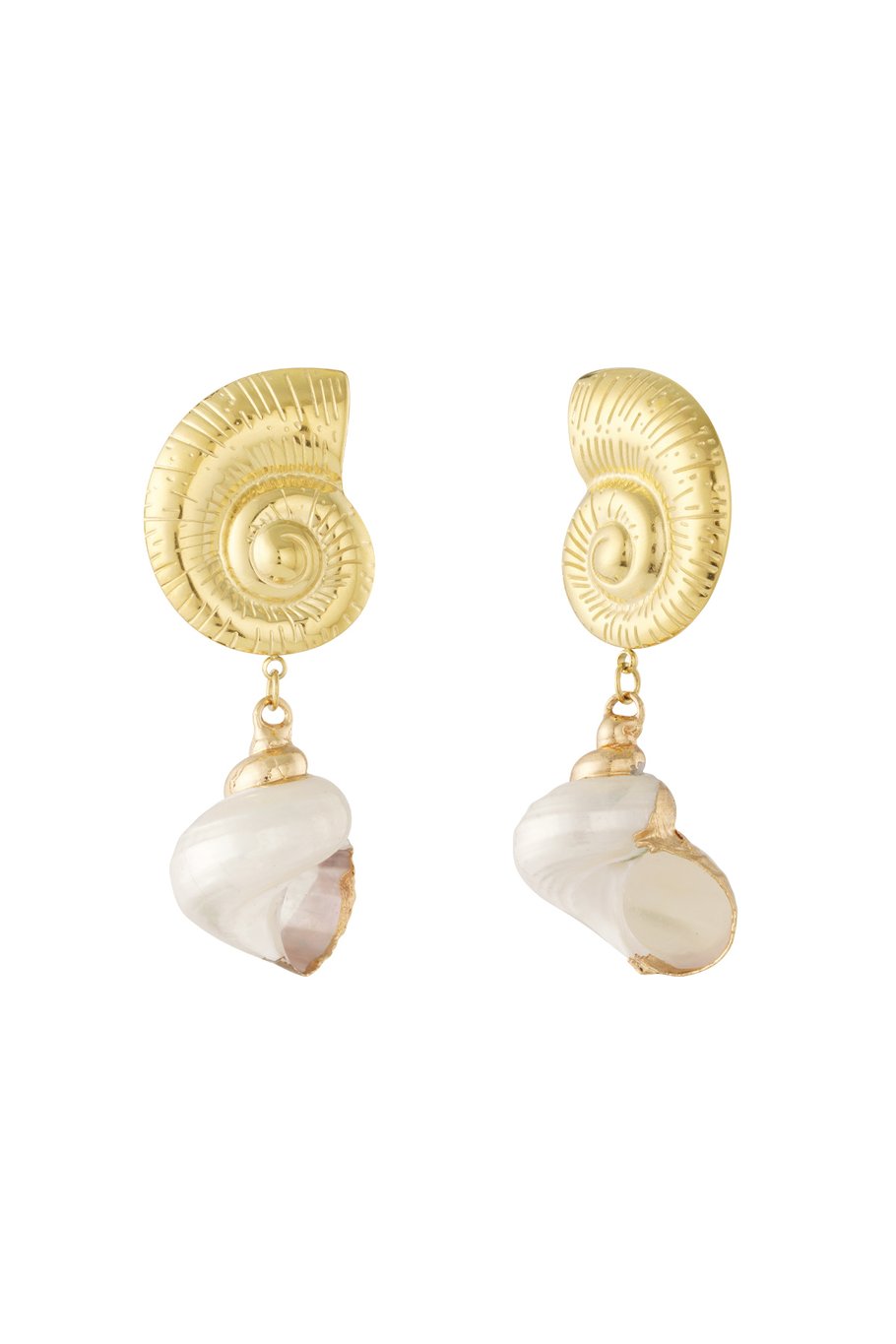 Stainless Steel Sea shell dangle earrings