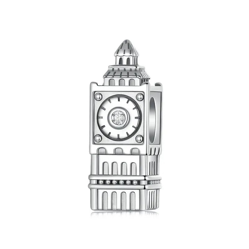 Sterling 925 Silber Big Ben Uhr Charm