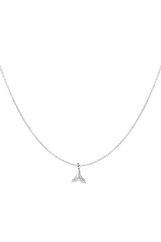 Stainless steel Silver mermaid tail necklace