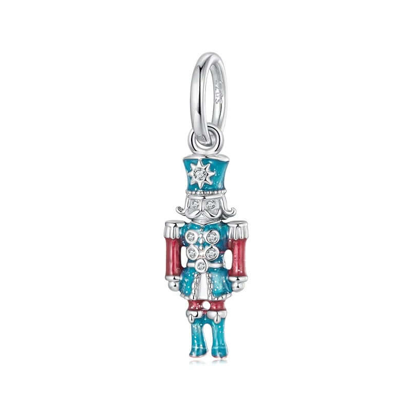 Sterling Silber 925 Charm Nussknacker-Puppe – kompatibel mit Pandora Armbändern Weinachten schmuck