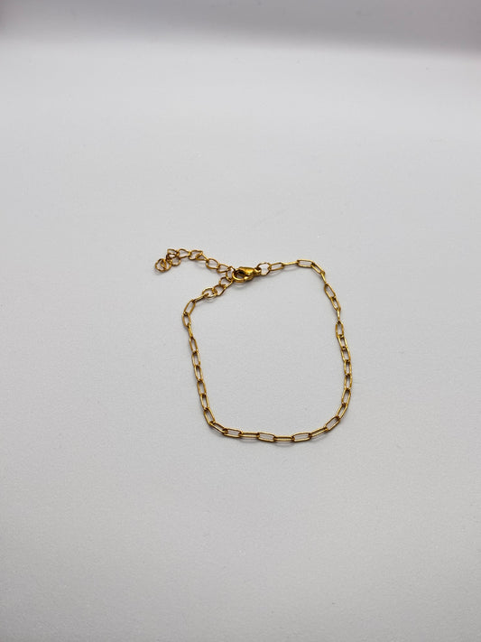 Stainless steel simple paperclip chain bracelet