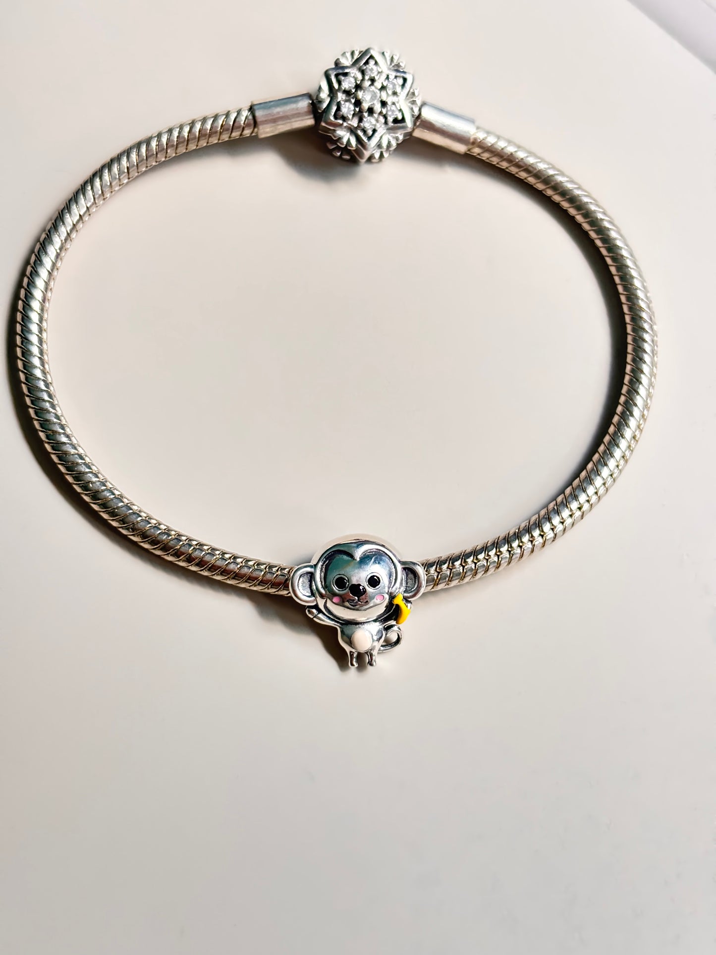 Sterling 925 Silber Charme Affe