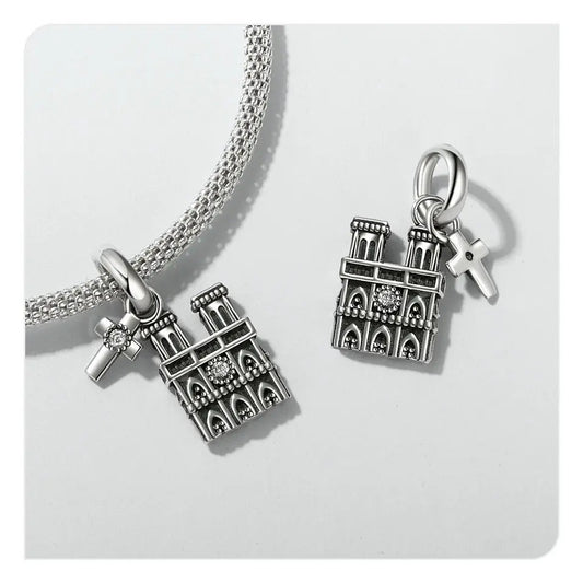 Silber Kathedrale Charm Paris Kulturerbe Armband