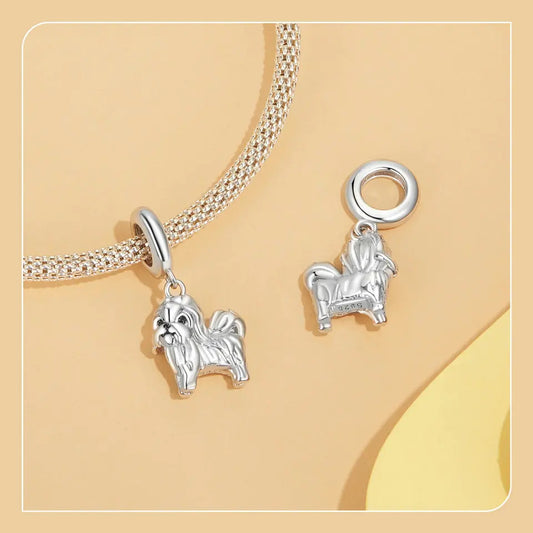 Sterling 925 silver Border Collie dog Charm
