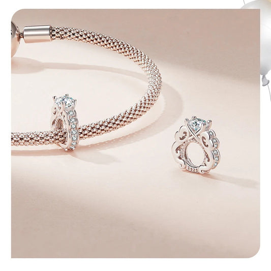 Ehering Charm aus 925 Silber Verlobung Schmuck