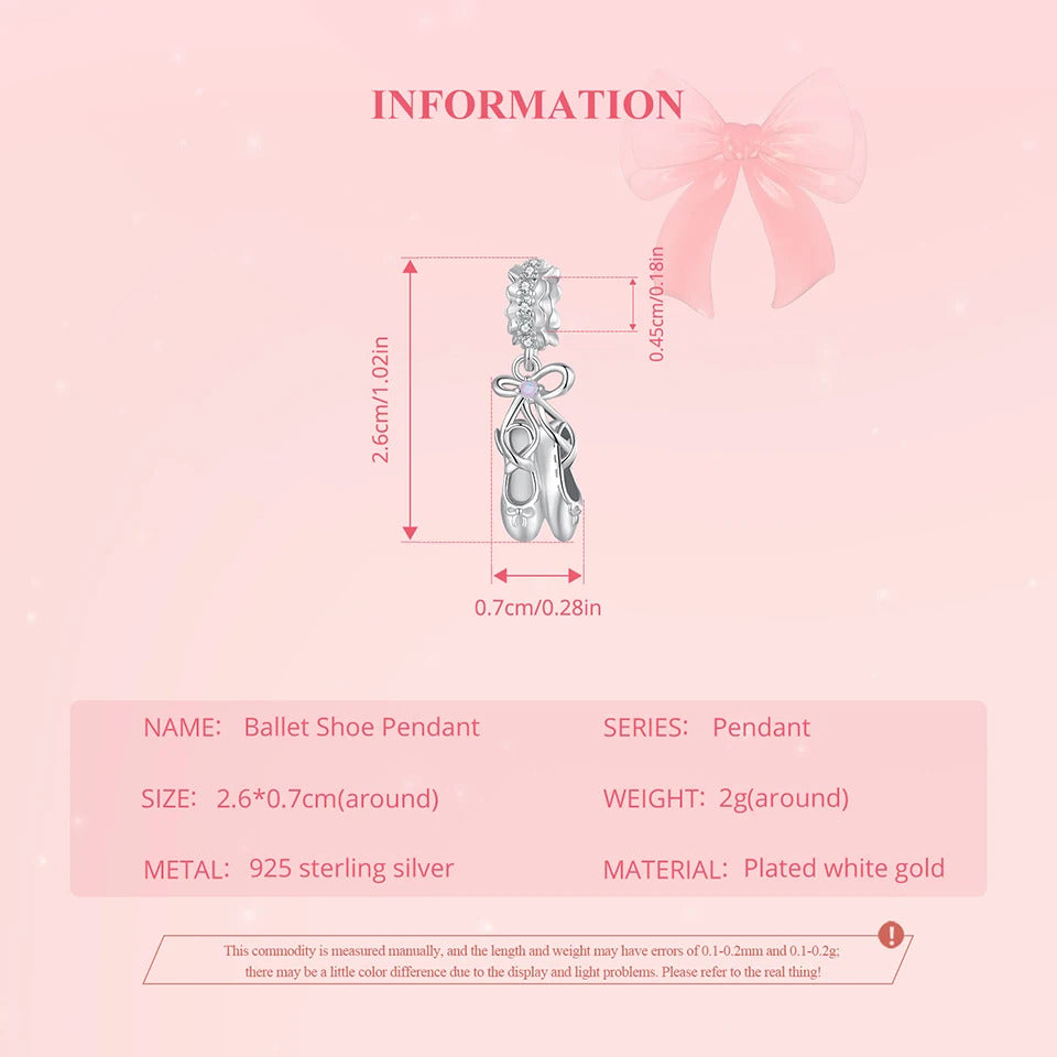 Sterling Silber Tanz Charm Ballerina Schuhe Schmuck pandora passend