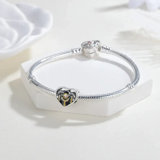 Bavaria Slogan German Charm aus 925 Sterling Silber, Pandora kompatibel