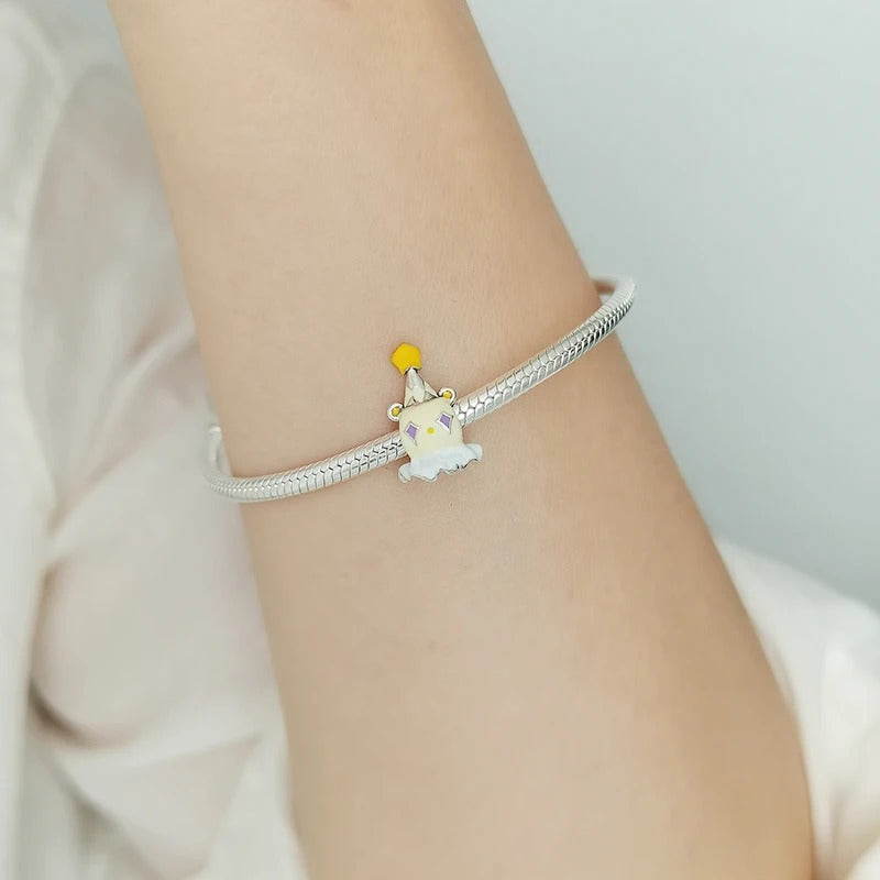 Sterling 925 silver Colorful Clown face Charm