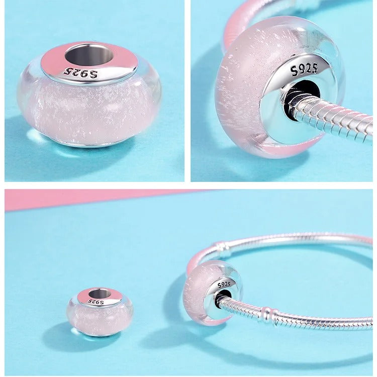 Juni Light Pink Geburtsstein Charm aus 925 Sterling Silber, Pandora kompatibel