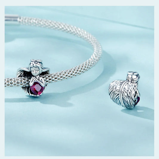 Silber Engel Anhänger mit Herz für Pandora Armband