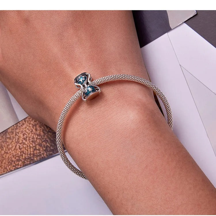 Sterling 925 Silber Fantasy Bunte Sanduhr Charm - Kompatibel mit Pandora