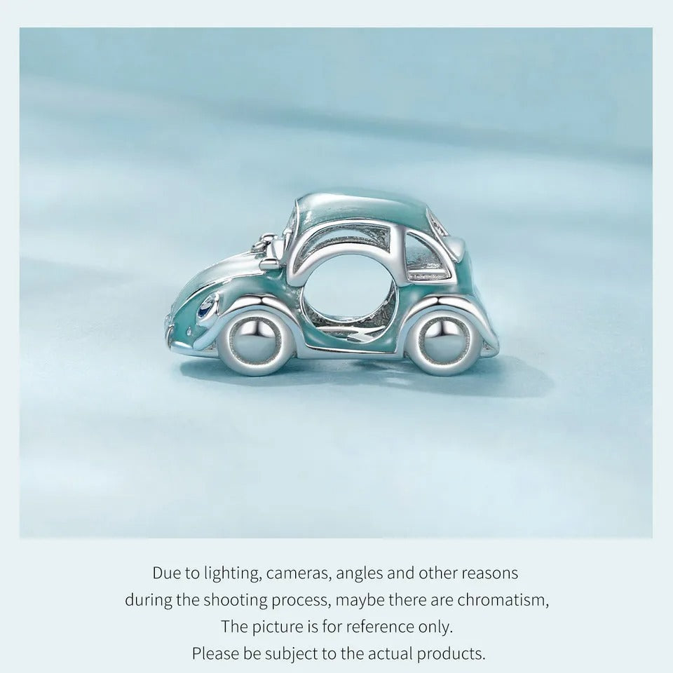 Charm-Anhänger „VW-Oldtimer-Auto“ aus Sterlingsilber 925 – kompatibel mit Pandora