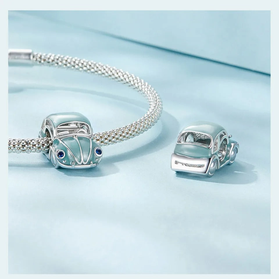 Charm-Anhänger „VW-Oldtimer-Auto“ aus Sterlingsilber 925 – kompatibel mit Pandora