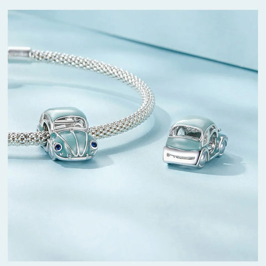 Sterling 925 Silver Vintage Volkswagen Car Charm- Compatible with Pandora