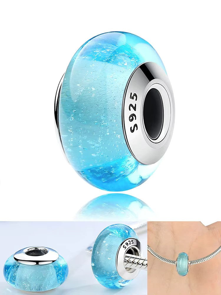 März Aquamarine Geburtsstein Charm aus 925 Sterling Silber, Pandora kompatibel