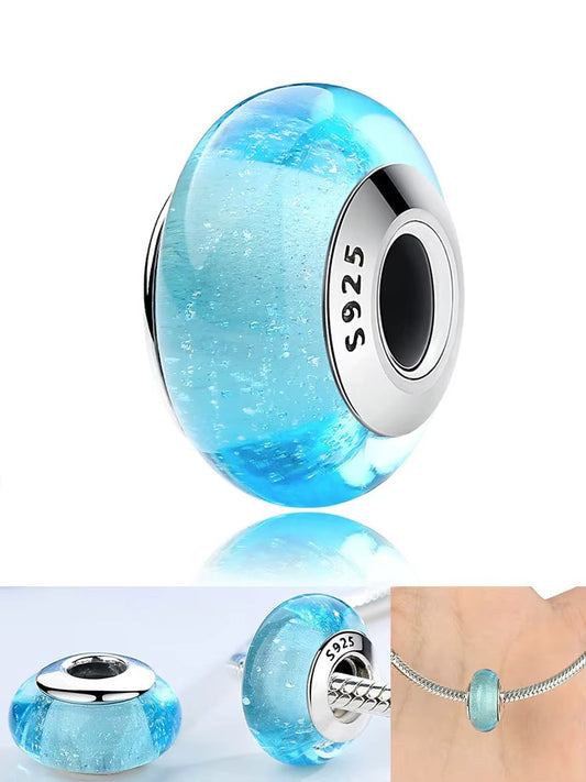 März Aquamarine Geburtsstein Charm aus 925 Sterling Silber, Pandora kompatibel