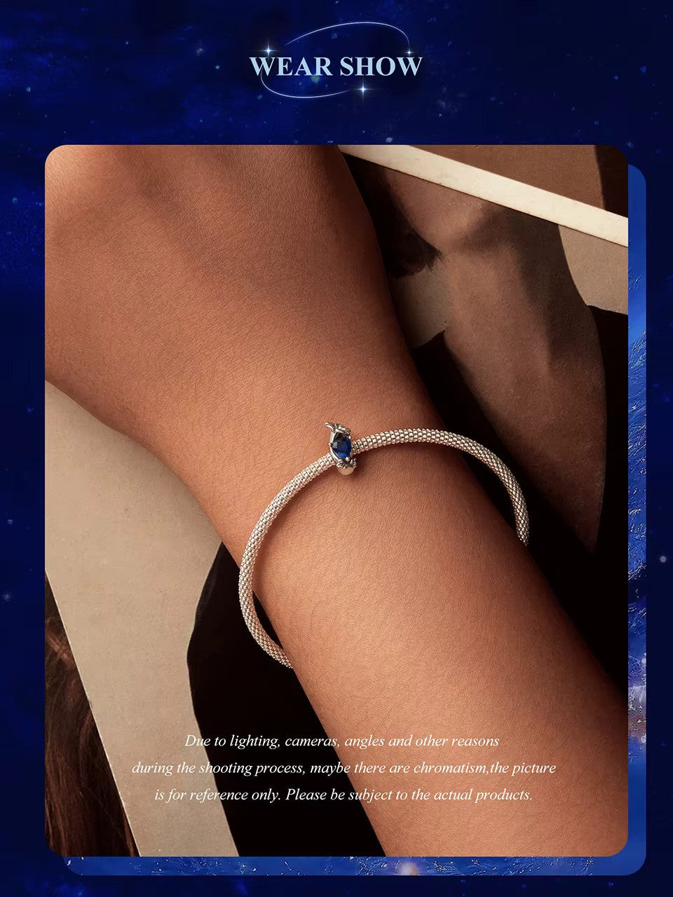 Charm aus Sterling Silber mit tiefblauem September-Geburtsstein – zeitlos schön & Pandora kompatibel“