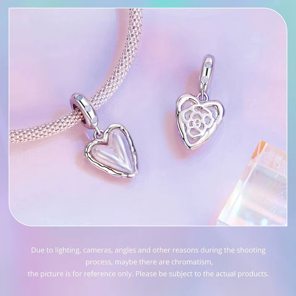 Sterling Silber romantischer Herz-Charm Symbol für Liebe