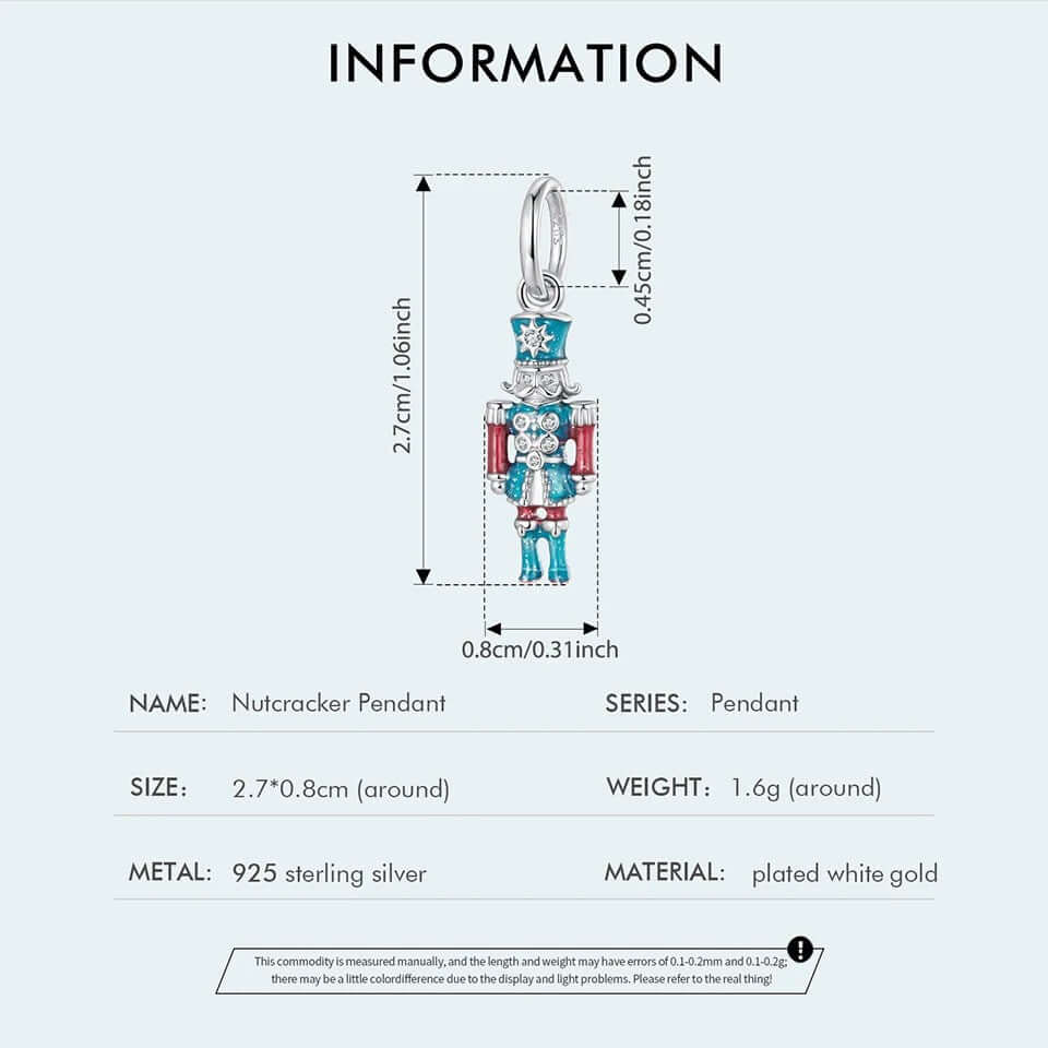 Nutcracker Doll Charm aus 925 Sterling Silber, Pandora kompatibel