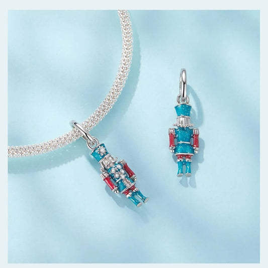 925er Silberanhänger, Nutcracker Doll Charm, passend für Pandora Schmuck- Weinachten