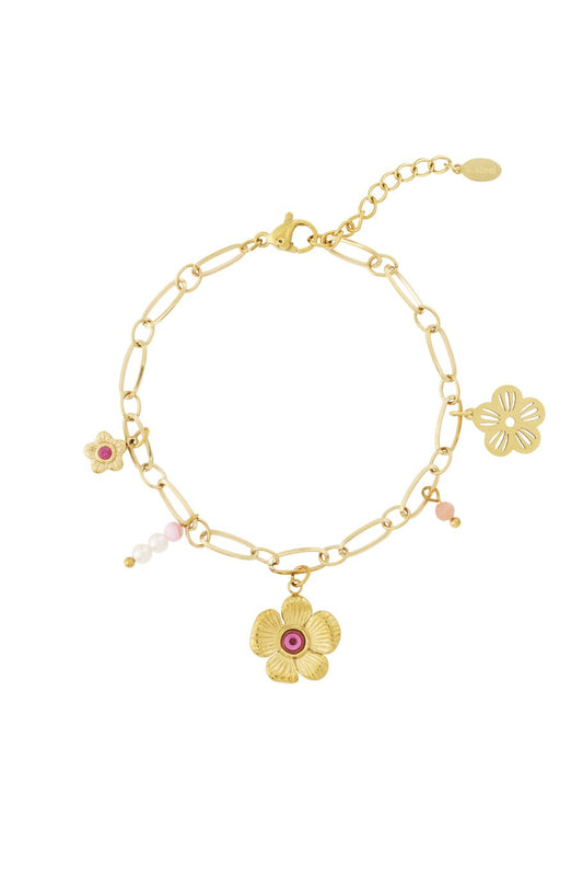 Stainless steel Floral bracelet