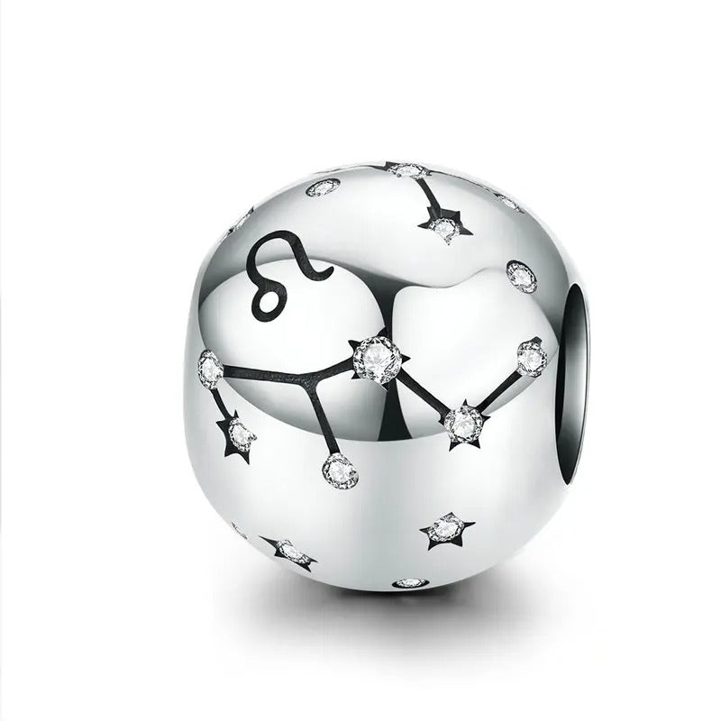 Sterling 925 Silver Horoscope sign - Constellation Stars charm