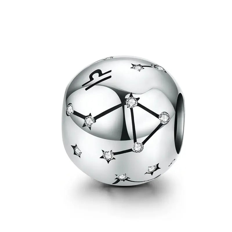 Sterling 925 Silver Horoscope sign - Constellation Stars charm