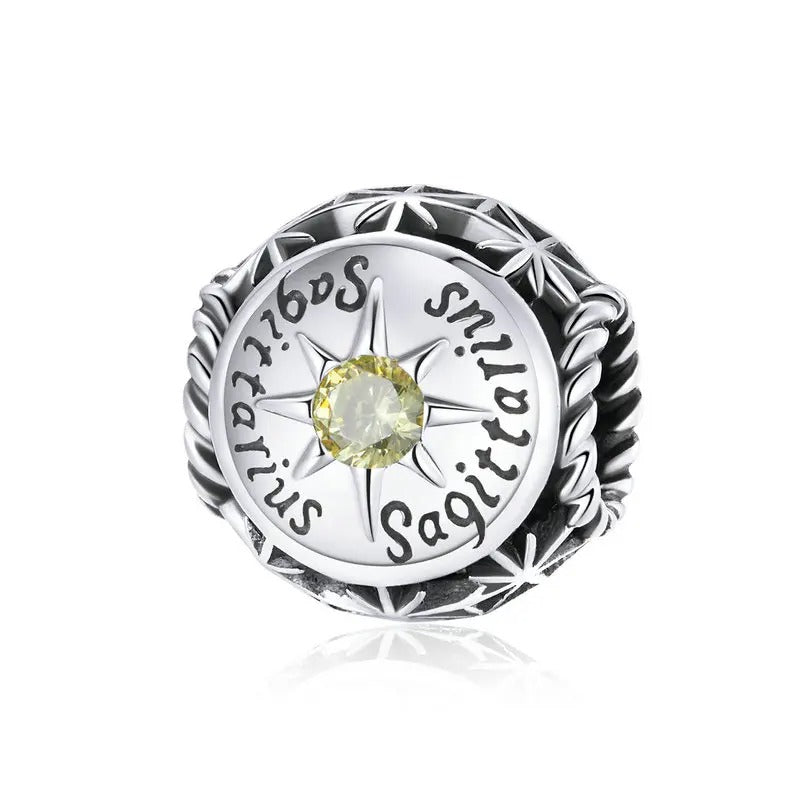 Sterling 925 Silber Sternzeichen Charm Kollektion – Bunt – Pandora Kompatibel