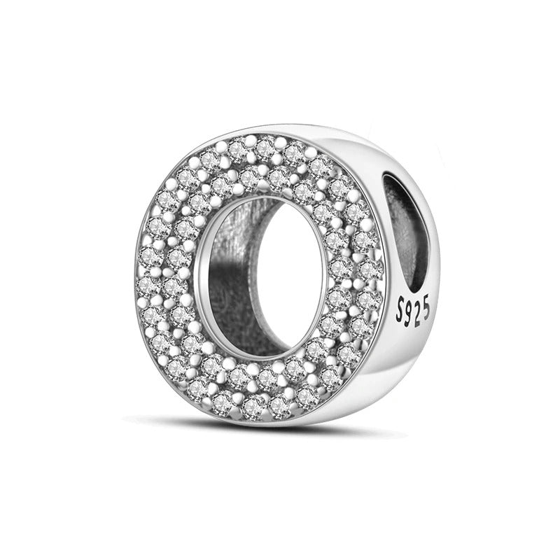 Sterling 925 silber Buchstabe O zweizeitig Anhänger Charm für Armband Compatible Pandora