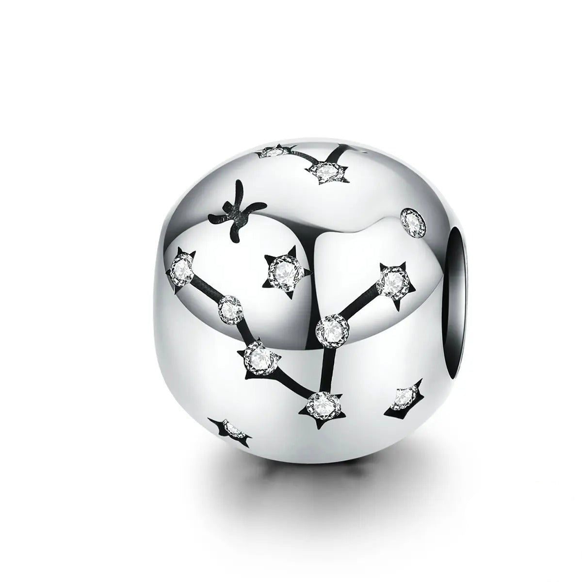 Sterling 925 Silver Horoscope sign - Constellation Stars charm