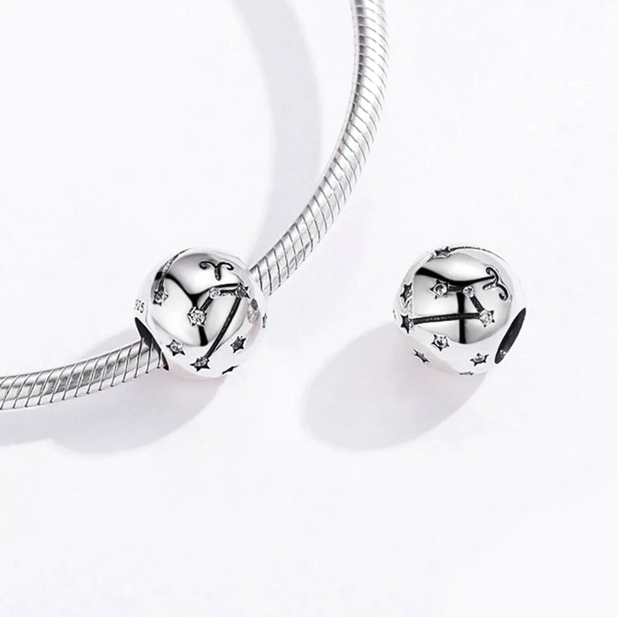 Sterling 925 Silver Horoscope sign - Constellation Stars charm