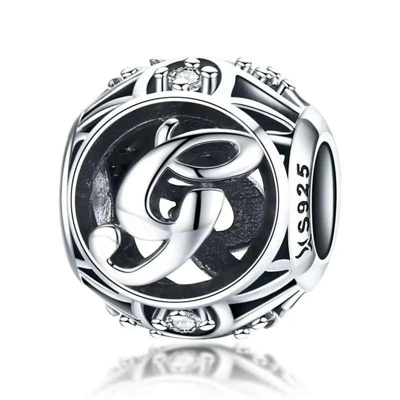 Sterling 925 silber Buchstabe G Anhänger Charm für Armband Compatible Pandora