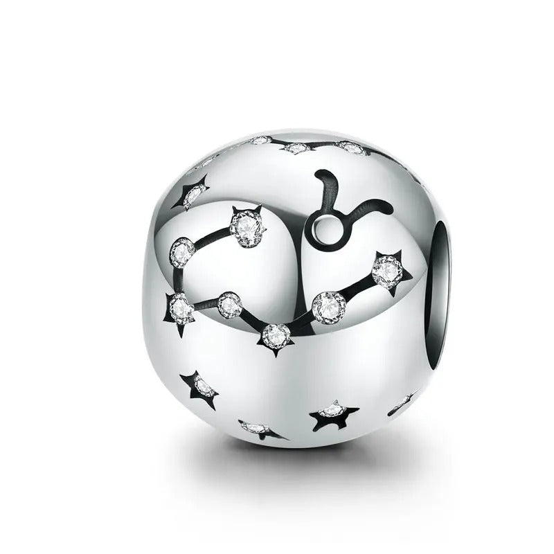 Sterling 925 Silver Horoscope sign - Constellation Stars charm
