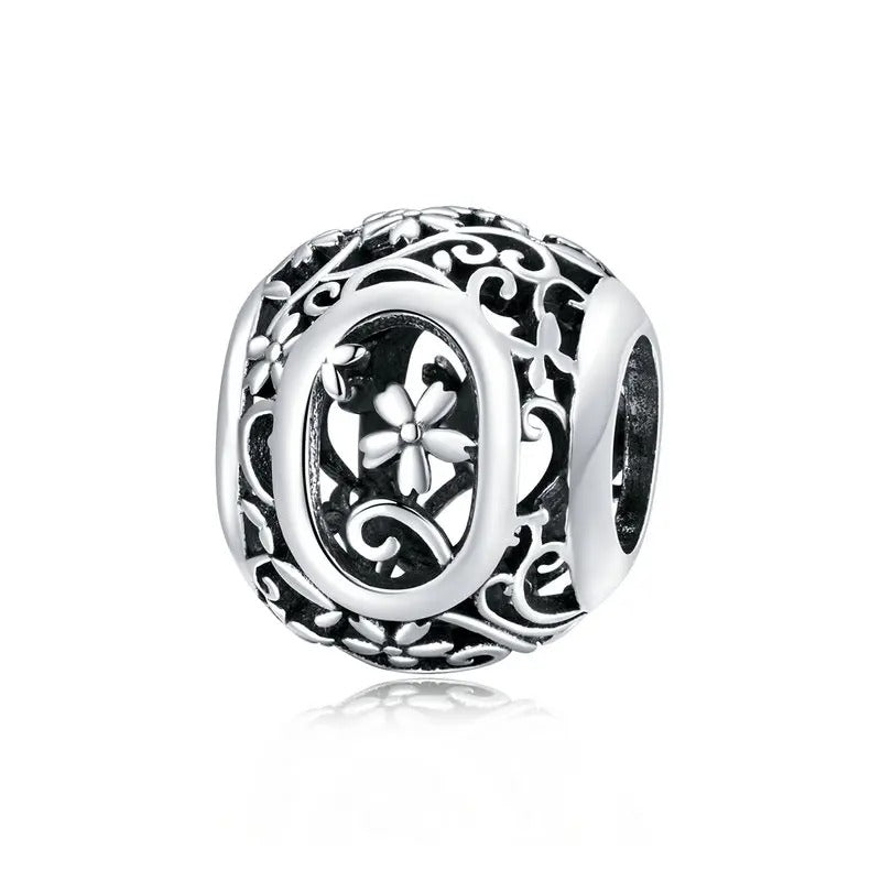 Sterling 925 Silver vintage style A-Z initials charm
