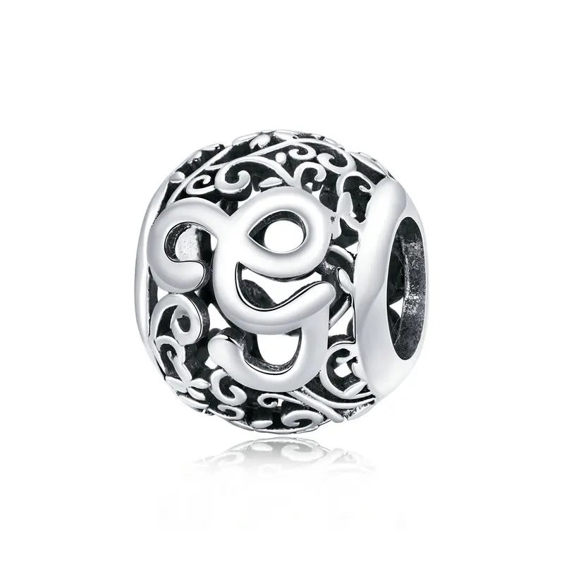 Sterling 925 Silver vintage style A-Z initials charm