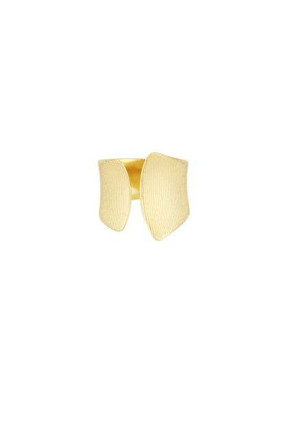 Stainless steel wide open ring