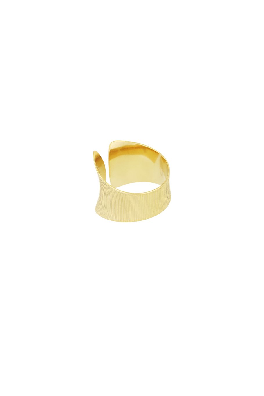 Stainless steel wide open ring