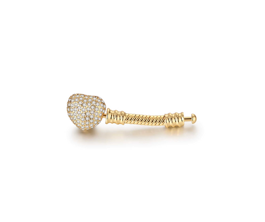Gold Sterling 925 Silver Charms Bracelet Extender- Heart- Compatible with Pandora bracelet