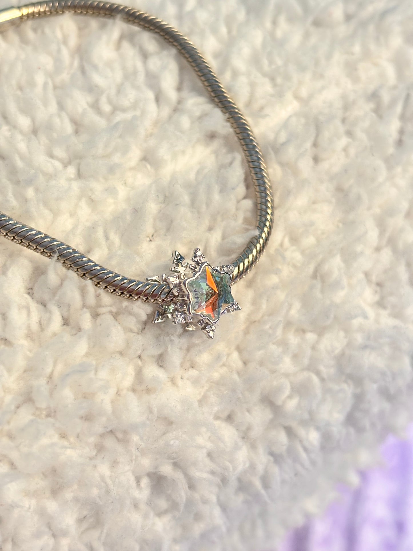 Sterling 925 Silver Icy Crystal Snow Charm – Pandora Compatible