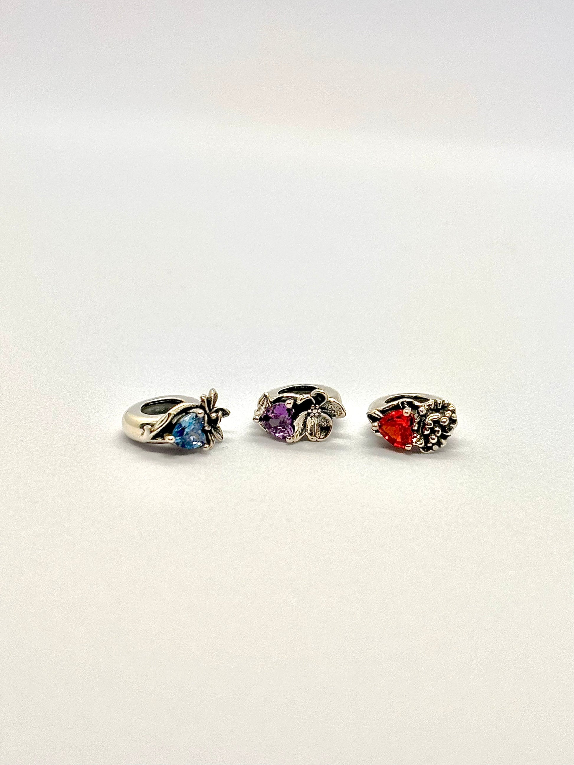 925 silver purple violet charm bead February birthday gift compatible pandora bracelet colors on reality