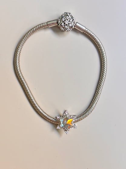 Sterling 925 Silver Icy Crystal Snow Charm – Pandora Compatible