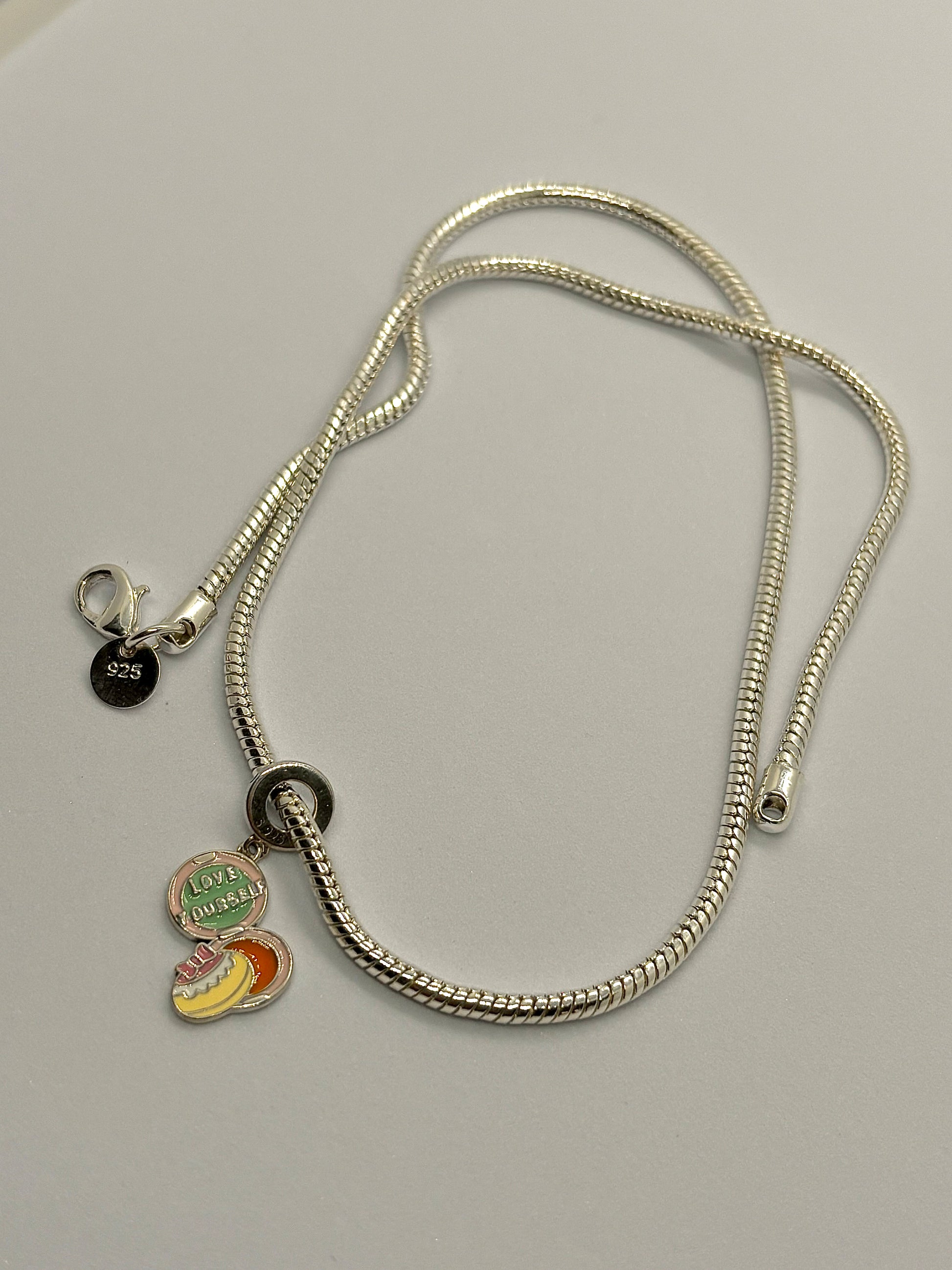 Silber Love Yourself Anhänger für Pandora Armband