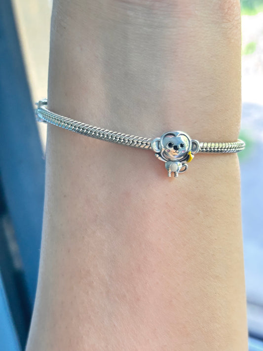 Sterling 925 Silver Little Monkey charm