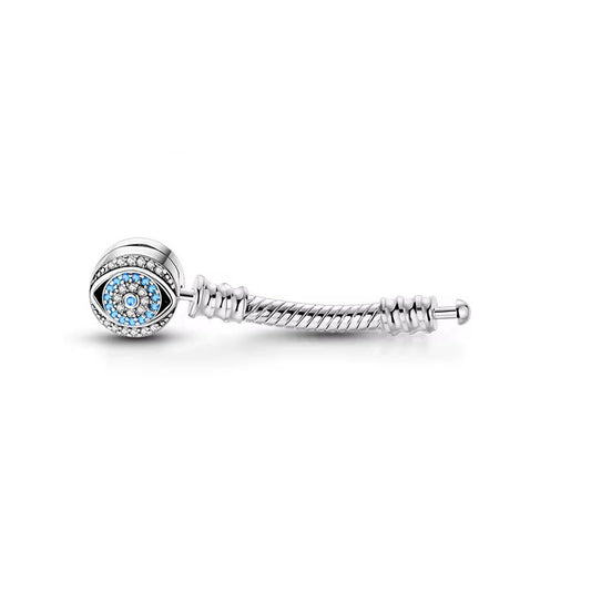 Charm-Armbandverlängerung aus Sterlingsilber 925 – Blaues Auge