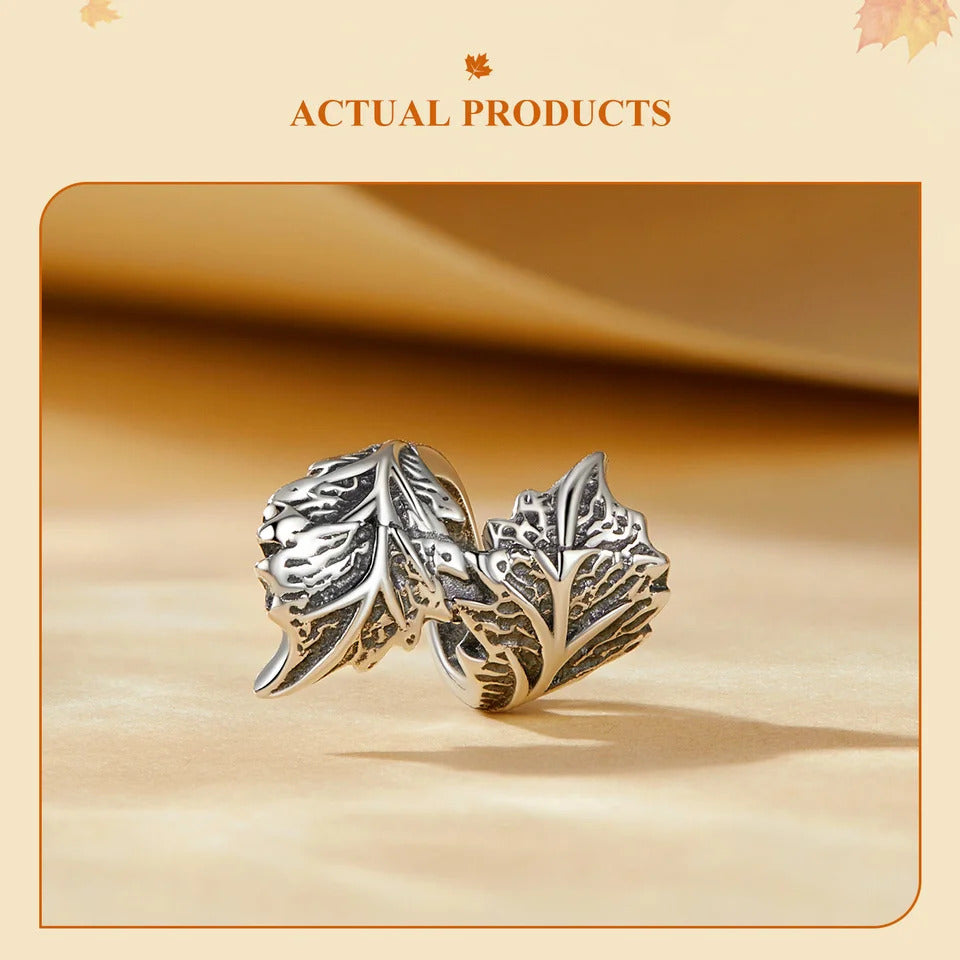 Sterling 925 Silver Leaf charm