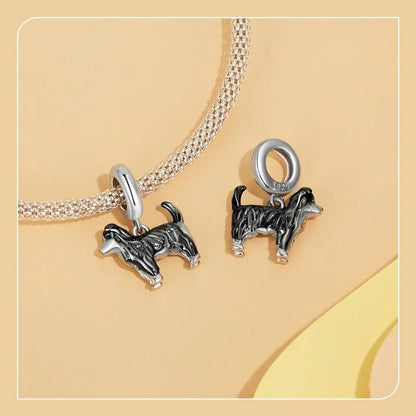 Sterling 925 silver Border Collie dog Charm