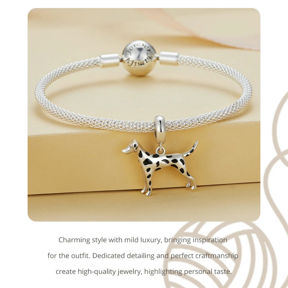 Sterling 925 silver Dalmatian dog Charm