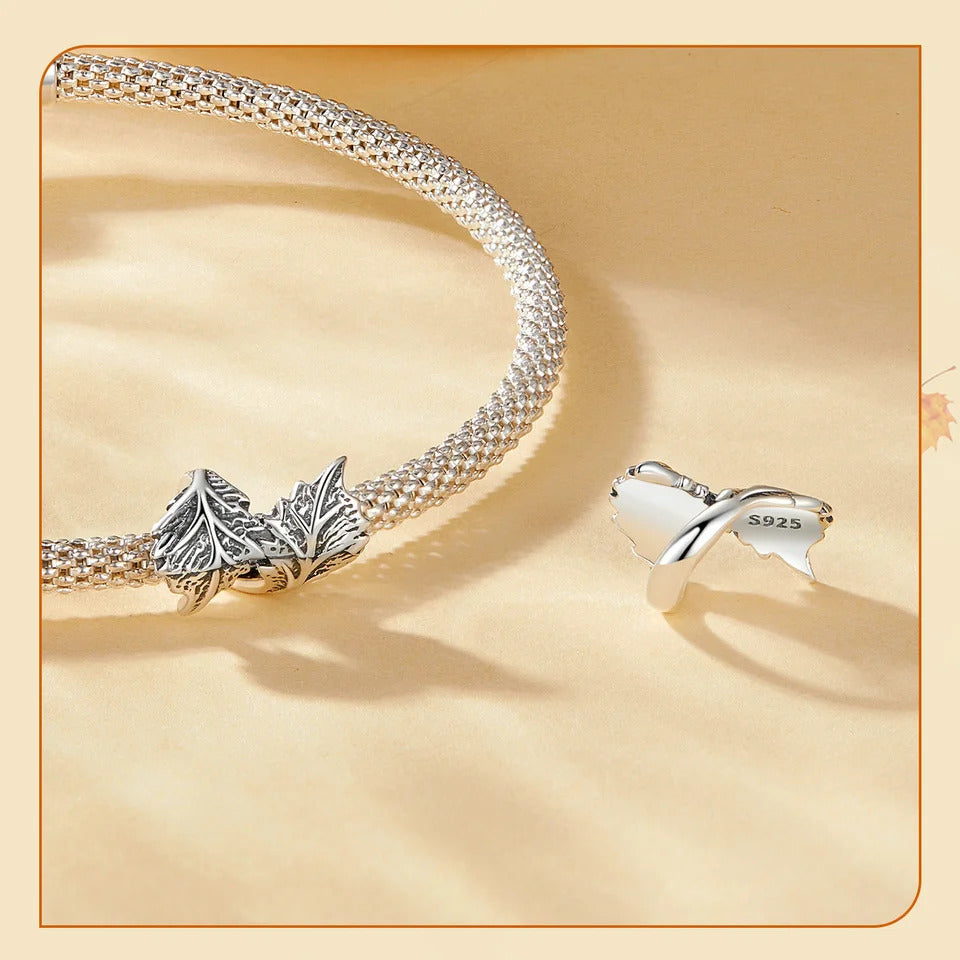 Sterling 925 Silver Leaf charm