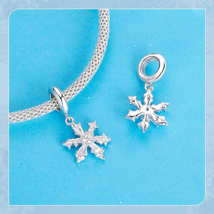 Sterling 925 Silver Snow flake Charm