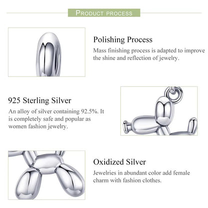 Sterling 925 silver Balloon dog Charm